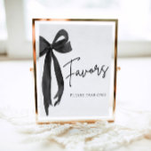Poster Symbole moderne Elegant Black Bow Coquette Faveurs