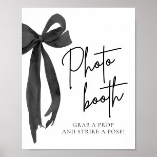 Poster Symbole moderne Elegant Black Bow Photo Booth
