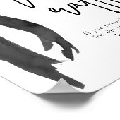 Poster Symbole moderne élégant Black Bow Wine Raffle jeu (Coin)