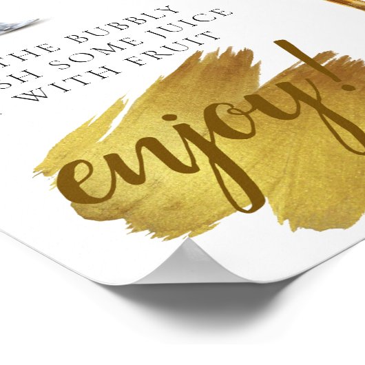 Poster Symbole moderne élégant Brunch nuptial Mimosa Bar (Coin)