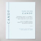 Poster Symbole moderne Light Blue Bar Mitzvah Candy (Devant)