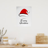 Poster Symbole moderne Noël Santa Hat (Cuisine)