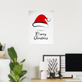Poster Symbole moderne Noël Santa Hat (Bureau à domicile)