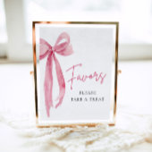 Poster Symbole moderne Pink Bow Graduation Party Faveurs