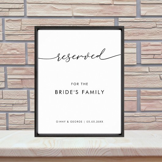 Poster Symbole moderne réservé au Mariage de famille de l