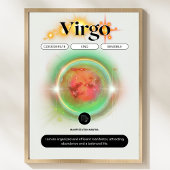 Poster Symbole moderne Zodiac Virgo Quote Élément Terre