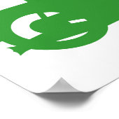 Poster Symbole moto vert (Coin)