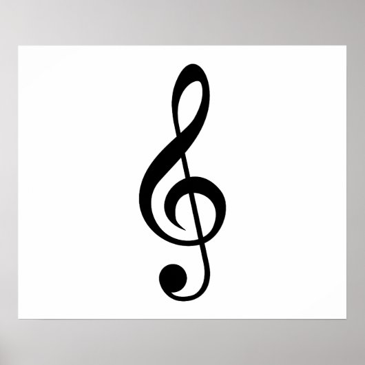 Poster Symbole musical G-Clef Treble Clef (Devant)