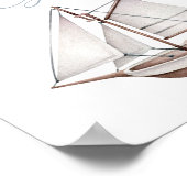 Poster Symbole Nautical Ocean Voilier Cartes et Cadeaux (Coin)