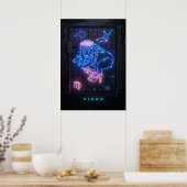 Poster SYMBOLE NEON Virgo (Cuisine)