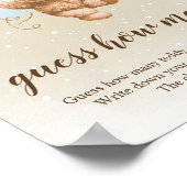 Poster Symbole Neutre Baby shower Ours Teddy (Coin)