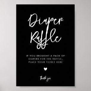 Poster Symbole noir contemporain Diaper Raffin