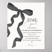 Poster Symbole noir Coquette Bow Anniversaire Heure Capsu (Devant)