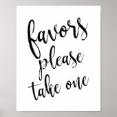 Poster Symbole Noir et Blanc Faveurs Mariage 8x10 (Devant)