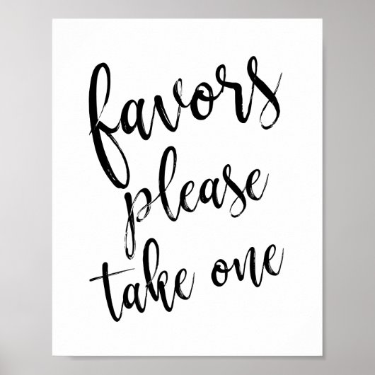 Poster Symbole Noir et Blanc Faveurs Mariage 8x10 (Devant)