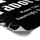 Poster Symbole noir gothique d'Halloween Squelette Faveur (Coin)