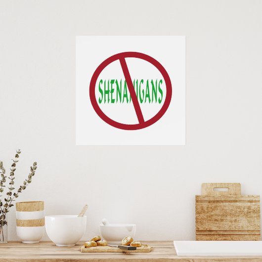 Poster SYMBOLE NON Shenanigans (Cuisine)