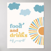 Poster Symbole numérique Sun Party pour la nourriture et (Devant)