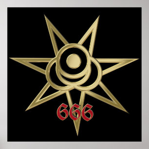 Poster Symbole occulte septagram