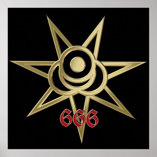 Poster Symbole occulte septagram (Devant)