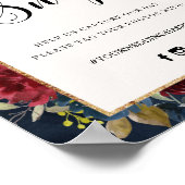 Poster Symbole Oh Snap du cadre d'arc floral de Bourgogne (Coin)