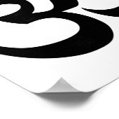 Poster Symbole Om bouddhiste (Coin)