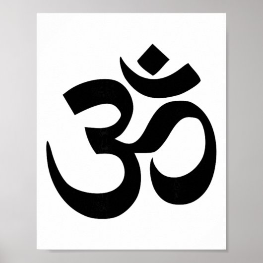 Poster Symbole Om bouddhiste (Devant)