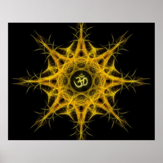 Poster Symbole Om en Géométrie Sacrée - Aum (Devant)