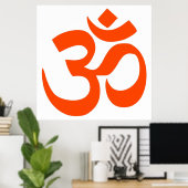 Poster Symbole Om indien (Bureau à domicile)