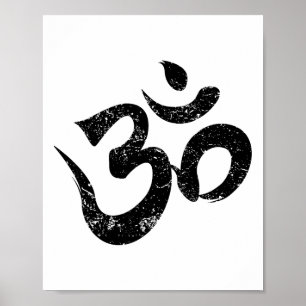 Poster Symbole Om Méditation Spirituel Indien Yoga en dét