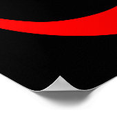 Poster Symbole Om noir et rouge (Coin)