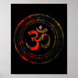 Poster Symbole Om Ohm Aum Bouddhisme Yoga Sanskrit 