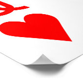 Poster Symbole original de la Saint-Valentin Reine des co (Coin)