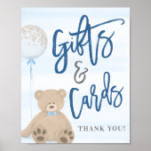 Poster Symbole Ours Bleu Bleu Cadeaux & Cartes (Devant)