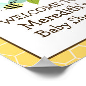 Poster Symbole Ours de miel et abeille 8x10 (Coin)