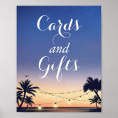 Poster Symbole Palm Beach String Lights Card et Cadeaux (Devant)