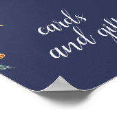 Poster Symbole Paprika Bourgogne Floral Cartes et Cadeaux (Coin)