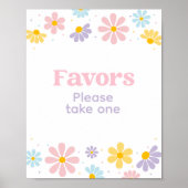 Poster Symbole Pastel Daisy Fleur Anniversaire Faveurs (Devant)