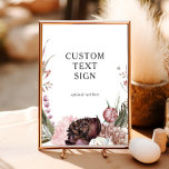 Poster Symbole personnalisé des cartes et cadeaux floraux<br><div class="desc">Cette carte florale et cadeau boho bordeaux est parfaite pour votre élégant mariage d'été bohème. Fleurs d'aquarelle rose poussiéreuses,  verdure foncée,  touches de pivoine,  papillon et rose vif,  voilà ce que vous recherchez.</div>