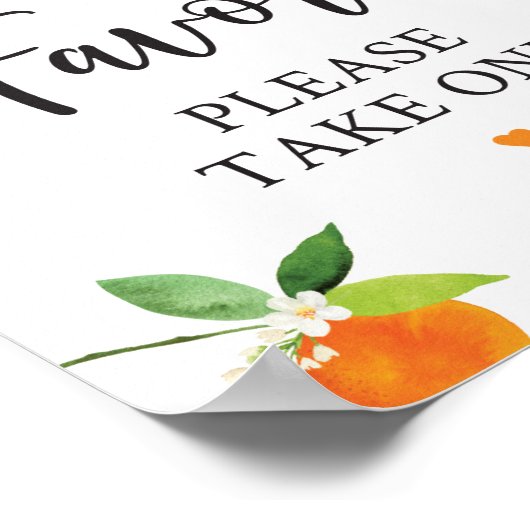 Poster Symbole Petit Cutie Vert Fleur Faveur (Coin)