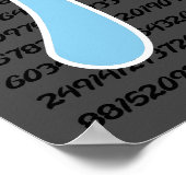 Poster SYMBOLE Pi Bleu Bébé (Coin)