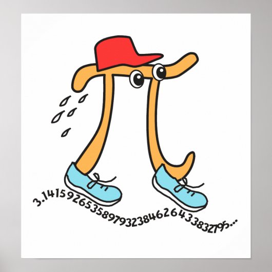 Poster Symbole Pi Long Running © Funny Pi Guy (Devant)