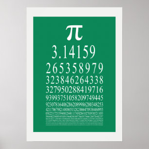 Poster Symbole Pi Nombre de chiffres