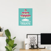 Poster SYMBOLE Pink Cupcake Tower Sweet Traitements (Bureau à domicile)
