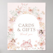 Poster Symbole Pink Floral Fairy Cartes et cadeaux d'anni (Devant)