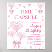 Poster Symbole Pink Heart Valentine's Birthday Time Capsu (Devant)