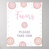 Poster Symbole Pink Pastel Donut Anniversaire Faveurs (Devant)
