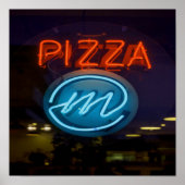 Poster SYMBOLE Pizza Neon (Devant)