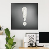 Poster Symbole point d'exclamation Grunge industriel (Bureau à domicile)