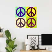 Poster Symbole Pop Art Peace (Bureau à domicile)